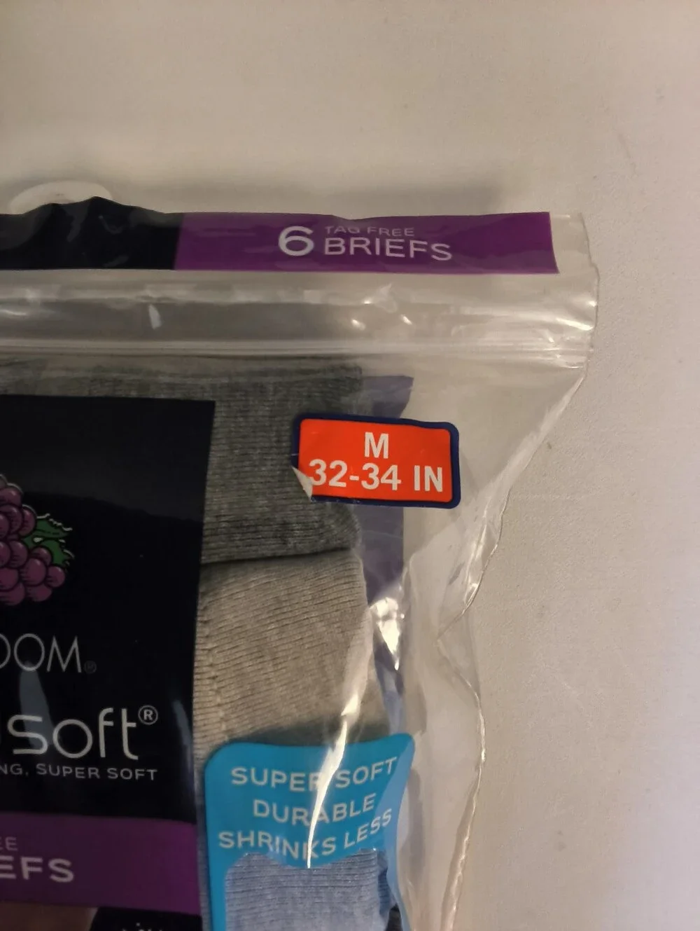 Fruit of the Loom Men’s Gray & Black Briefs - 6 Pack